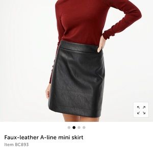 Faux Leather Skirt